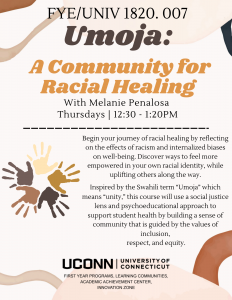 FYE/UNIV 1820.007 Umoja: A Community for Racial Healing