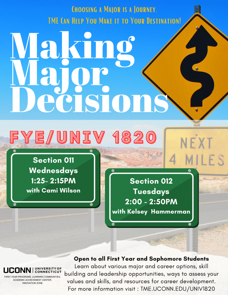 UNIV 1830.011/012 Making Major Decisions