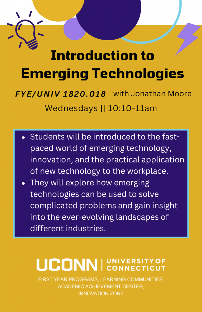 UNIV 1820.018 Introduction to Emerging Technologies